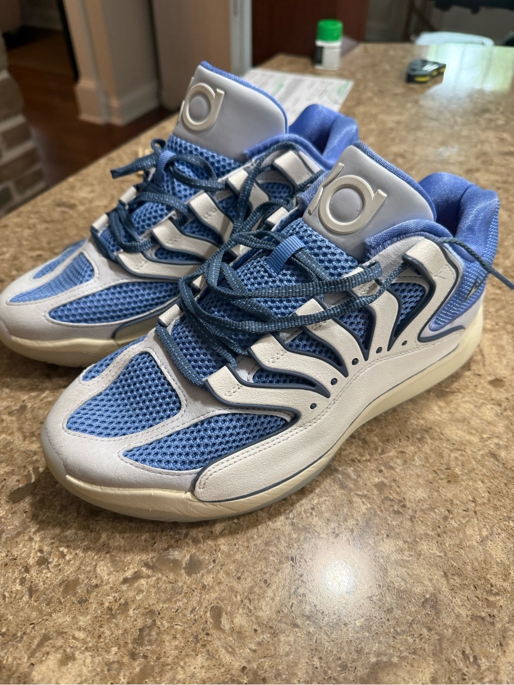 Nike Kids Blue and White Basketball Sneakers